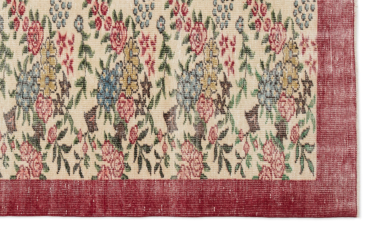 Retro Over Dyed Vintage Rug 5&#39;5&#39;&#39; x 8&#39;11&#39;&#39; ft 164 x 273 cm