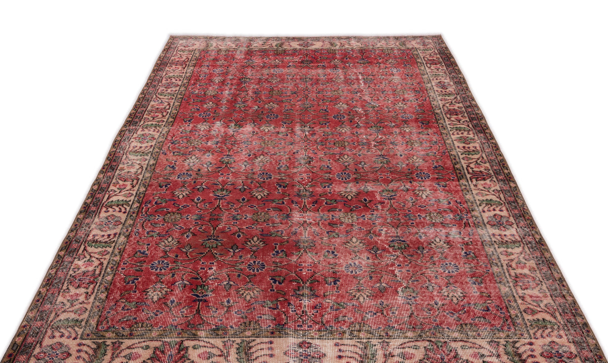 Naturel Over Dyed Vintage Rug 5&#39;5&#39;&#39; x 9&#39;6&#39;&#39; ft 164 x 289 cm