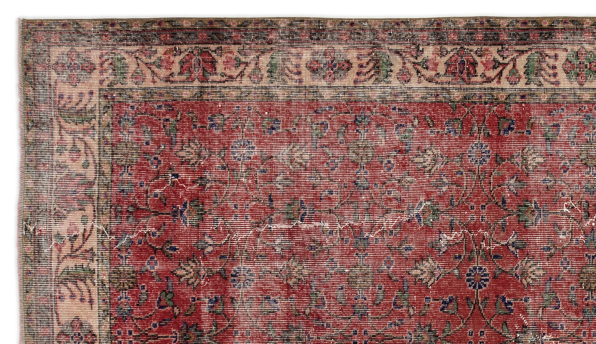 Naturel Over Dyed Vintage Rug 5&#39;5&#39;&#39; x 9&#39;6&#39;&#39; ft 164 x 289 cm