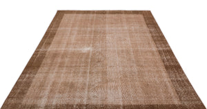 Brown Over Dyed Vintage Rug 6'0'' x 9'9'' ft 183 x 296 cm