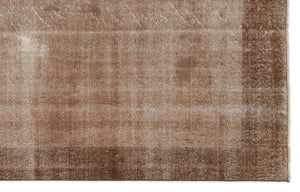 Brown Over Dyed Vintage Rug 6'0'' x 9'9'' ft 183 x 296 cm