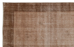 Brown Over Dyed Vintage Rug 6'0'' x 9'9'' ft 183 x 296 cm
