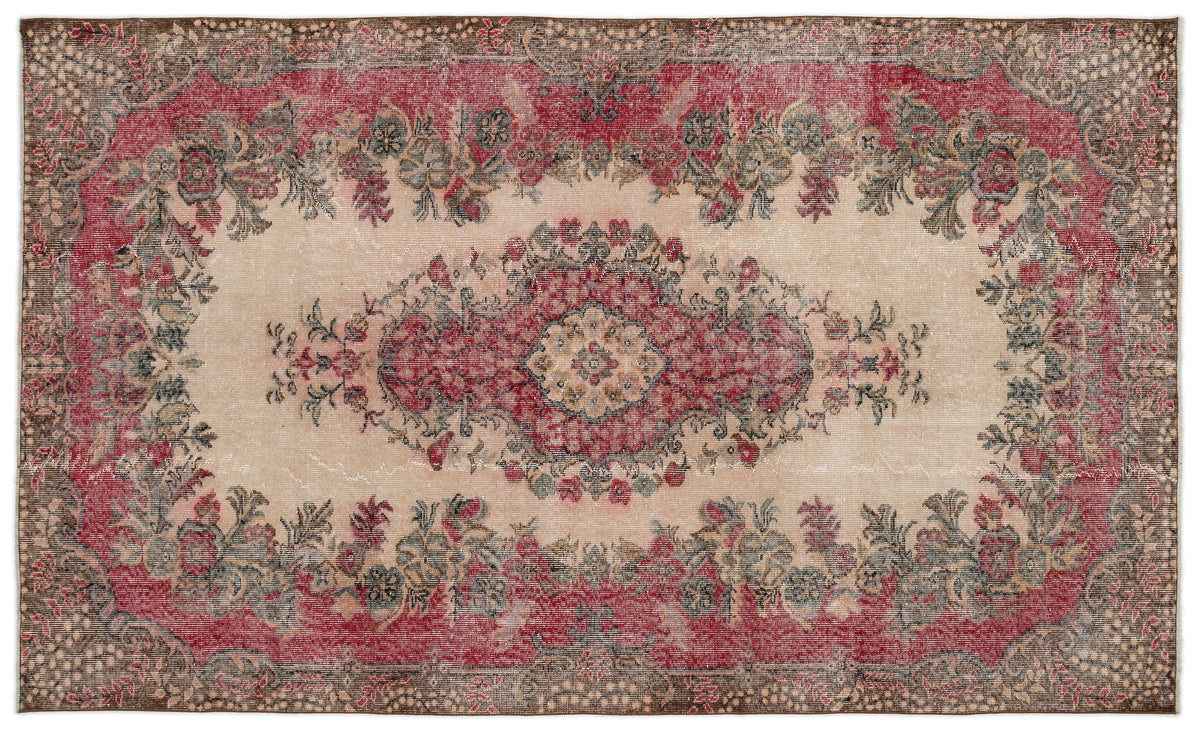 Naturel Over Dyed Vintage Rug 5&#39;9&#39;&#39; x 9&#39;6&#39;&#39; ft 176 x 290 cm