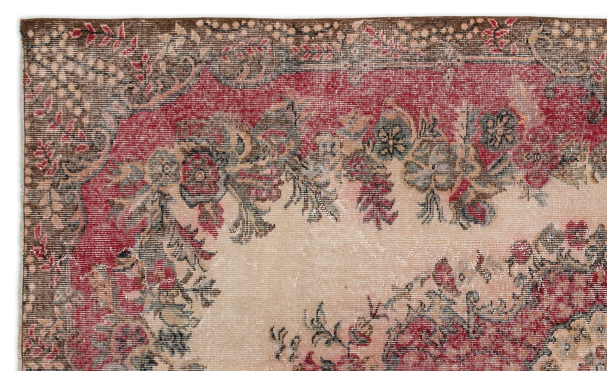 Naturel Over Dyed Vintage Rug 5&#39;9&#39;&#39; x 9&#39;6&#39;&#39; ft 176 x 290 cm