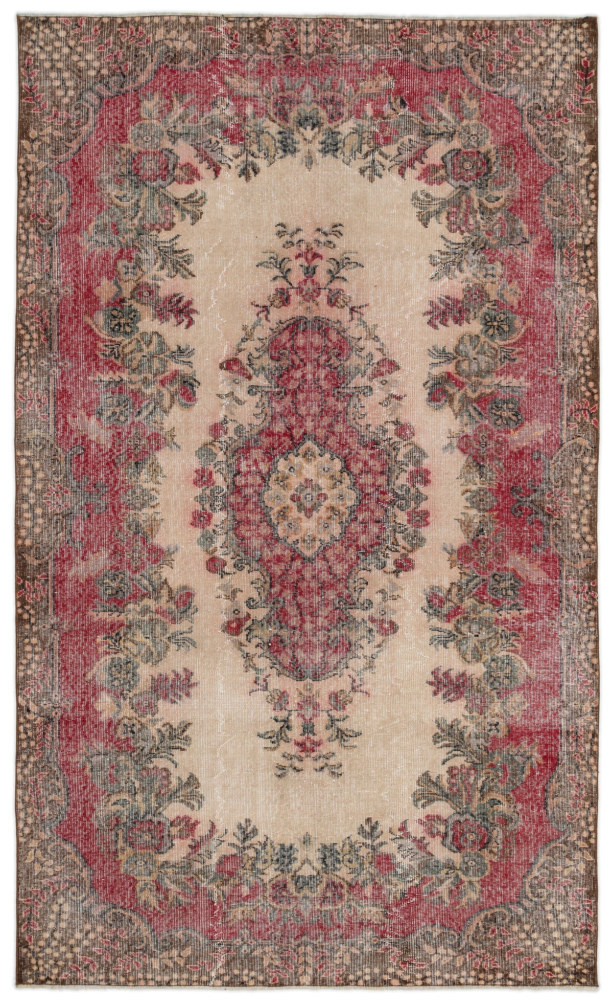 Naturel Over Dyed Vintage Rug 5&#39;9&#39;&#39; x 9&#39;6&#39;&#39; ft 176 x 290 cm
