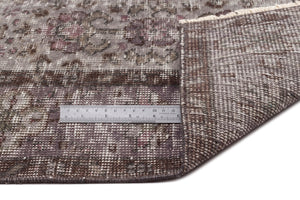 Gray Over Dyed Vintage Rug 5'9'' x 9'4'' ft 175 x 285 cm