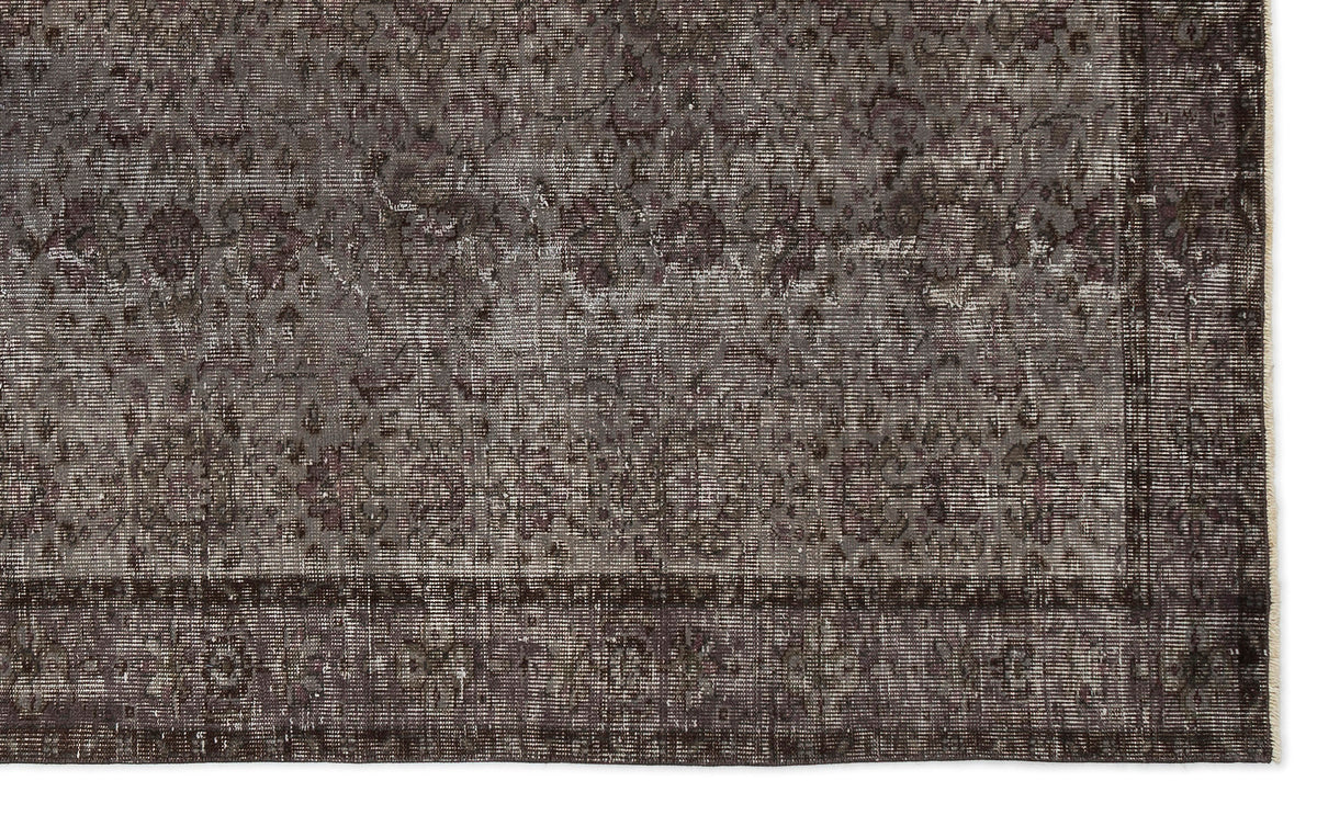 Gray Over Dyed Vintage Rug 5&#39;9&#39;&#39; x 9&#39;4&#39;&#39; ft 175 x 285 cm
