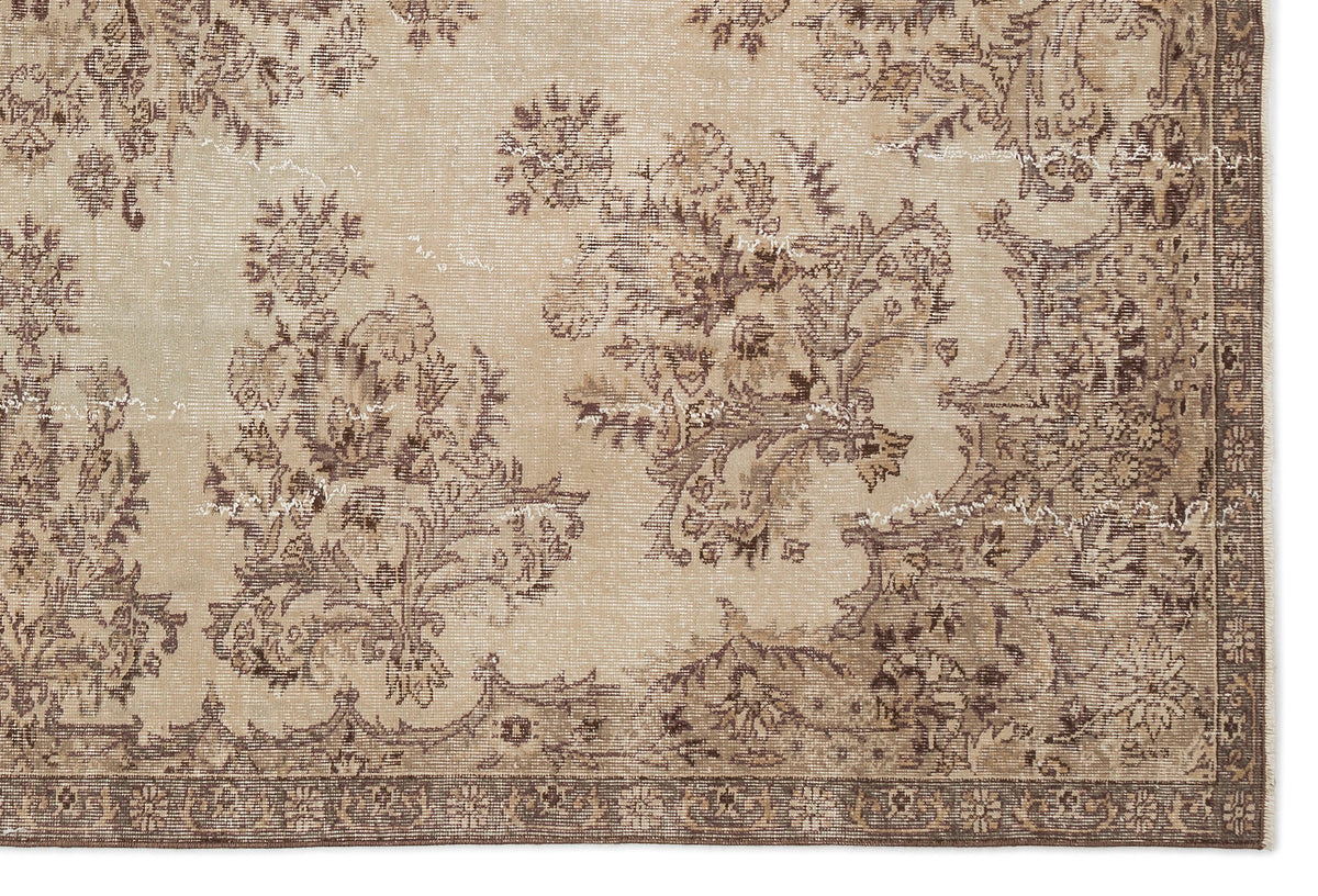 Naturel Over Dyed Vintage Rug 6&#39;10&#39;&#39; x 10&#39;2&#39;&#39; ft 208 x 310 cm