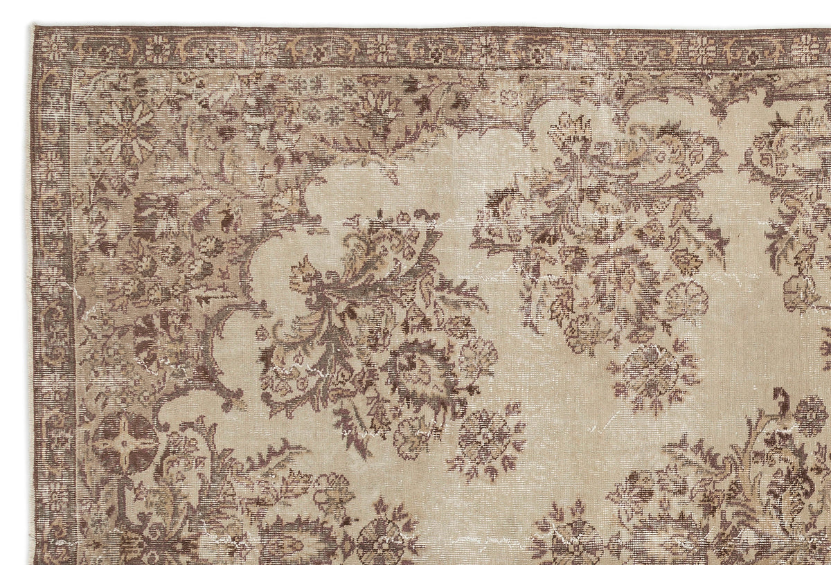 Naturel Over Dyed Vintage Rug 6&#39;10&#39;&#39; x 10&#39;2&#39;&#39; ft 208 x 310 cm