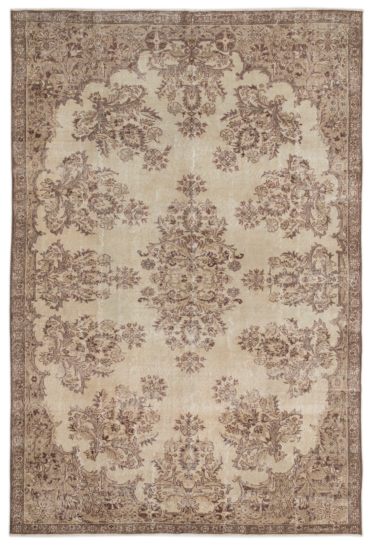 Naturel Over Dyed Vintage Rug 6&#39;10&#39;&#39; x 10&#39;2&#39;&#39; ft 208 x 310 cm