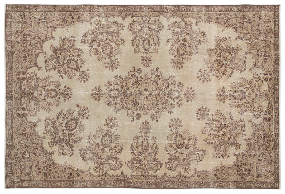Naturel Over Dyed Vintage Rug 6&#39;10&#39;&#39; x 10&#39;2&#39;&#39; ft 208 x 310 cm