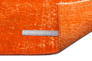 Orange Over Dyed Vintage Rug 5'7'' x 8'10'' ft 170 x 270 cm
