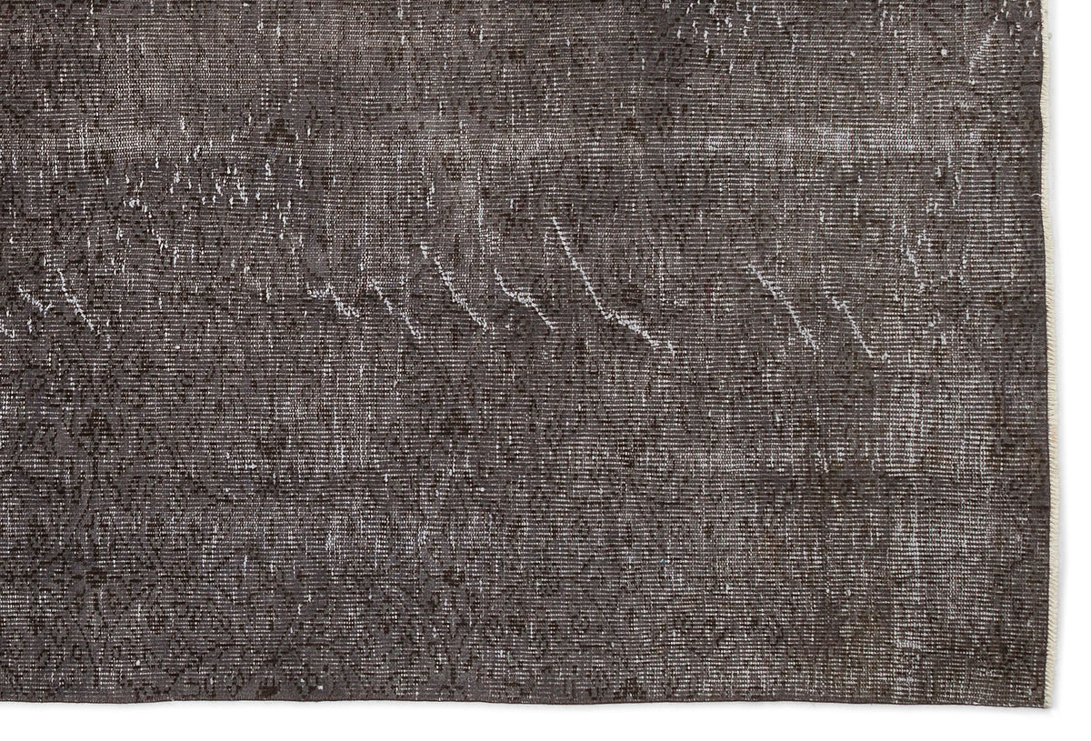 Gray Over Dyed Vintage Rug 6&#39;1&#39;&#39; x 9&#39;2&#39;&#39; ft 185 x 280 cm