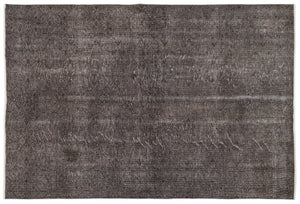 Gray Over Dyed Vintage Rug 6'1'' x 9'2'' ft 185 x 280 cm