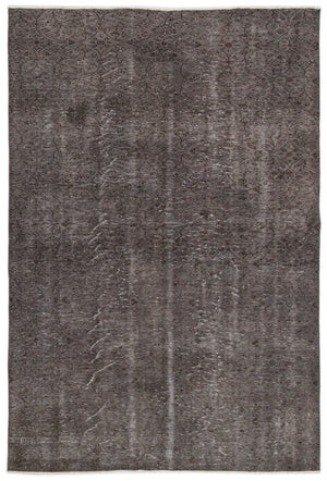 Gray Over Dyed Vintage Rug 6'1'' x 9'2'' ft 185 x 280 cm
