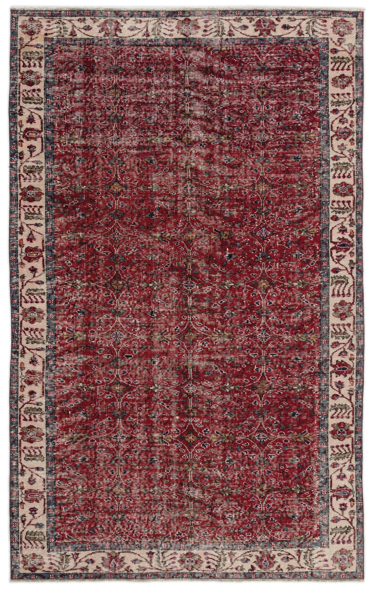 Naturel Over Dyed Vintage Rug 5&#39;5&#39;&#39; x 8&#39;8&#39;&#39; ft 164 x 263 cm