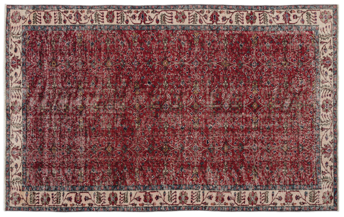 Naturel Over Dyed Vintage Rug 5&#39;5&#39;&#39; x 8&#39;8&#39;&#39; ft 164 x 263 cm