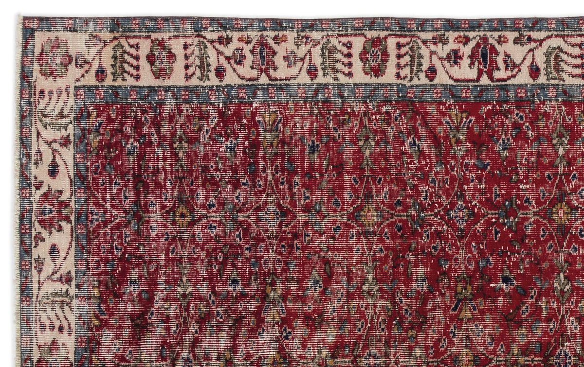 Naturel Over Dyed Vintage Rug 5&#39;5&#39;&#39; x 8&#39;8&#39;&#39; ft 164 x 263 cm