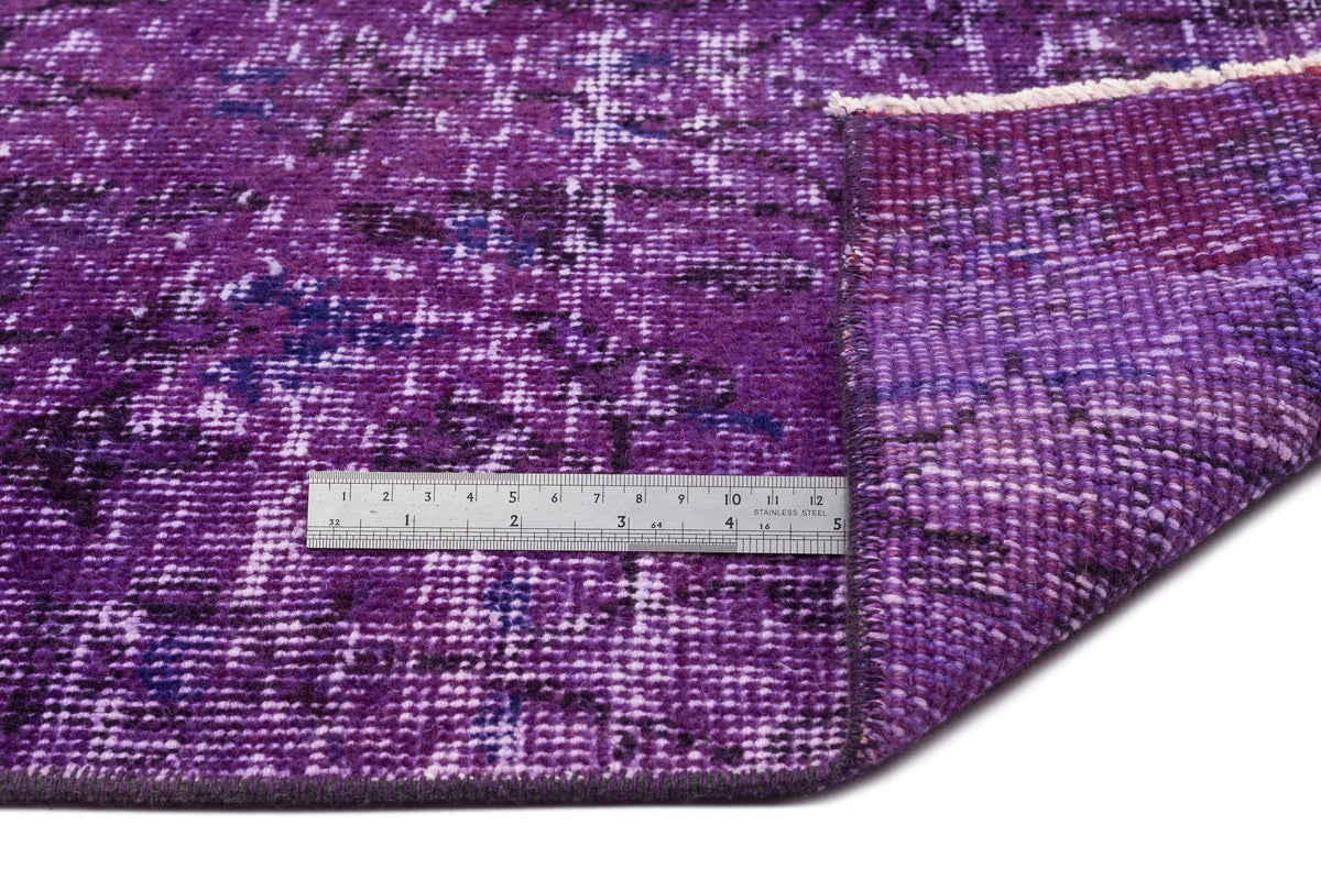 Purple Over Dyed Vintage Rug 5&#39;10&#39;&#39; x 9&#39;11&#39;&#39; ft 179 x 301 cm