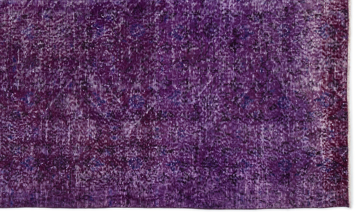 Purple Over Dyed Vintage Rug 5&#39;10&#39;&#39; x 9&#39;11&#39;&#39; ft 179 x 301 cm