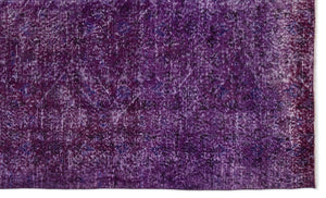 Purple Over Dyed Vintage Rug 5'10'' x 9'11'' ft 179 x 301 cm