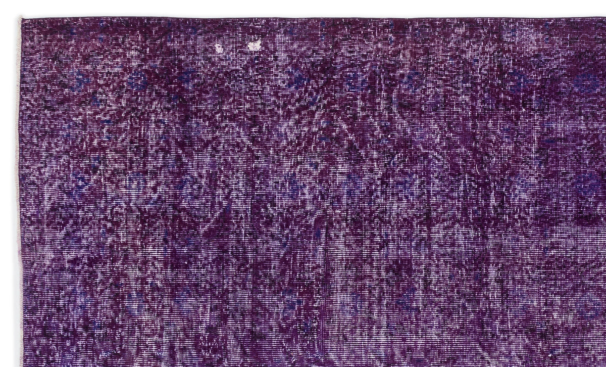 Purple Over Dyed Vintage Rug 5&#39;10&#39;&#39; x 9&#39;11&#39;&#39; ft 179 x 301 cm