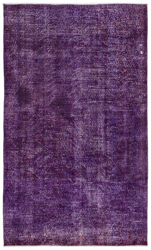Purple Over Dyed Vintage Rug 5'10'' x 9'11'' ft 179 x 301 cm