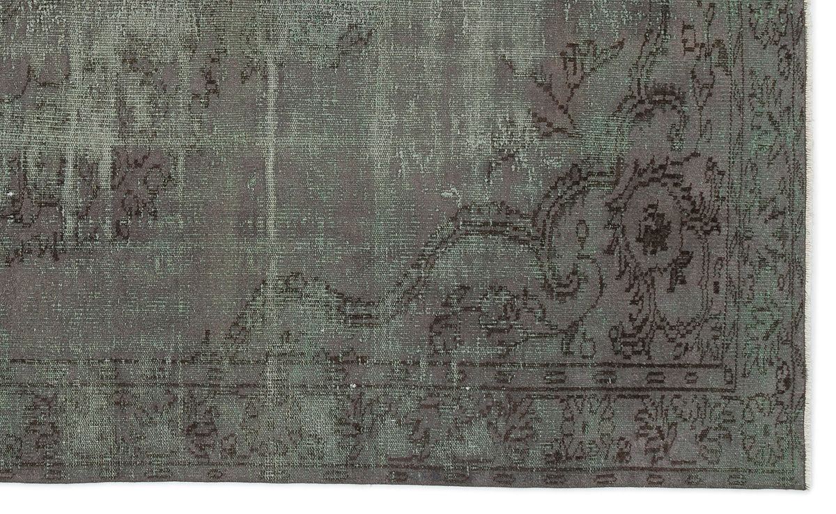 Gray Over Dyed Vintage Rug 5&#39;9&#39;&#39; x 9&#39;7&#39;&#39; ft 175 x 292 cm