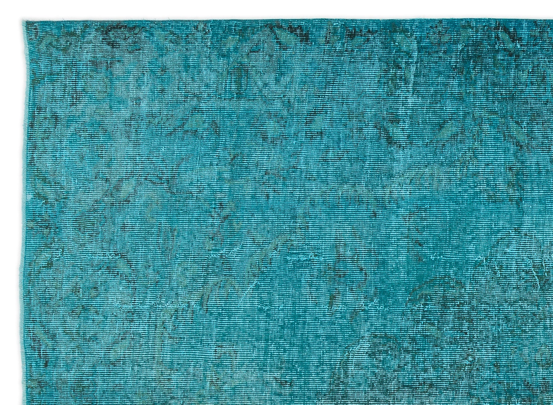 Traditional Design Stone Blue Over Dyed Vintage Rug 5'12'' x 8'6'' ft ...