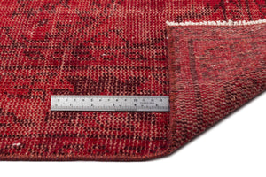 Red Over Dyed Vintage Rug 5'9'' x 9'8'' ft 176 x 295 cm