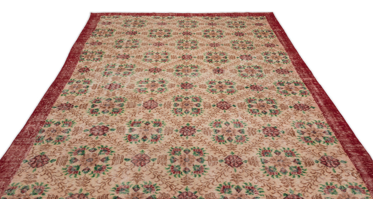 Retro Over Dyed Vintage Rug 7&#39;1&#39;&#39; x 10&#39;4&#39;&#39; ft 216 x 315 cm