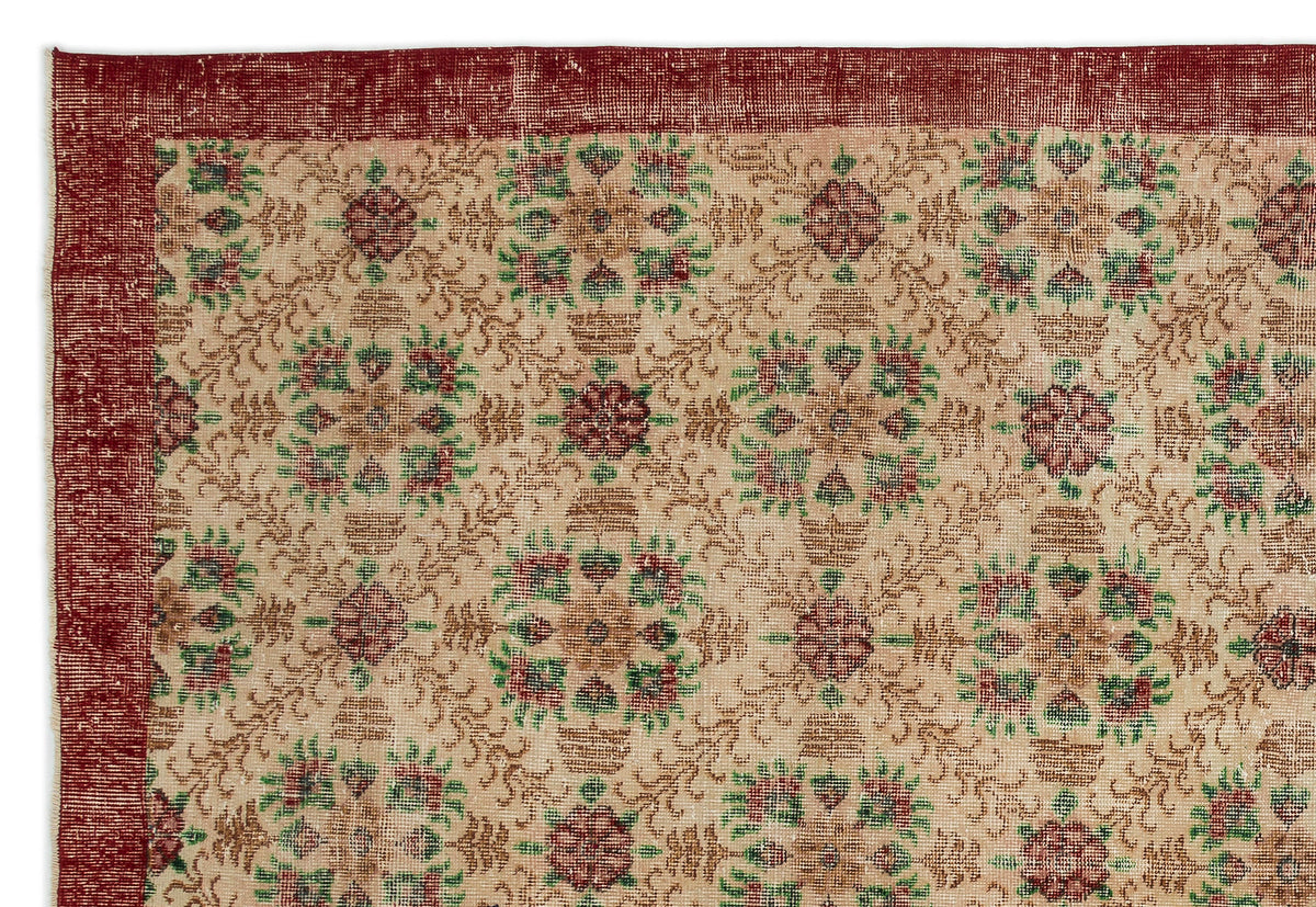 Retro Over Dyed Vintage Rug 7&#39;1&#39;&#39; x 10&#39;4&#39;&#39; ft 216 x 315 cm
