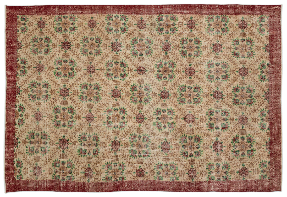 Retro Over Dyed Vintage Rug 7&#39;1&#39;&#39; x 10&#39;4&#39;&#39; ft 216 x 315 cm