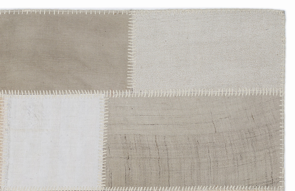 Striped Over Dyed Kilim Patchwork Unique Rug 3&#39;11&#39;&#39; x 5&#39;11&#39;&#39; ft 120 x 180 cm