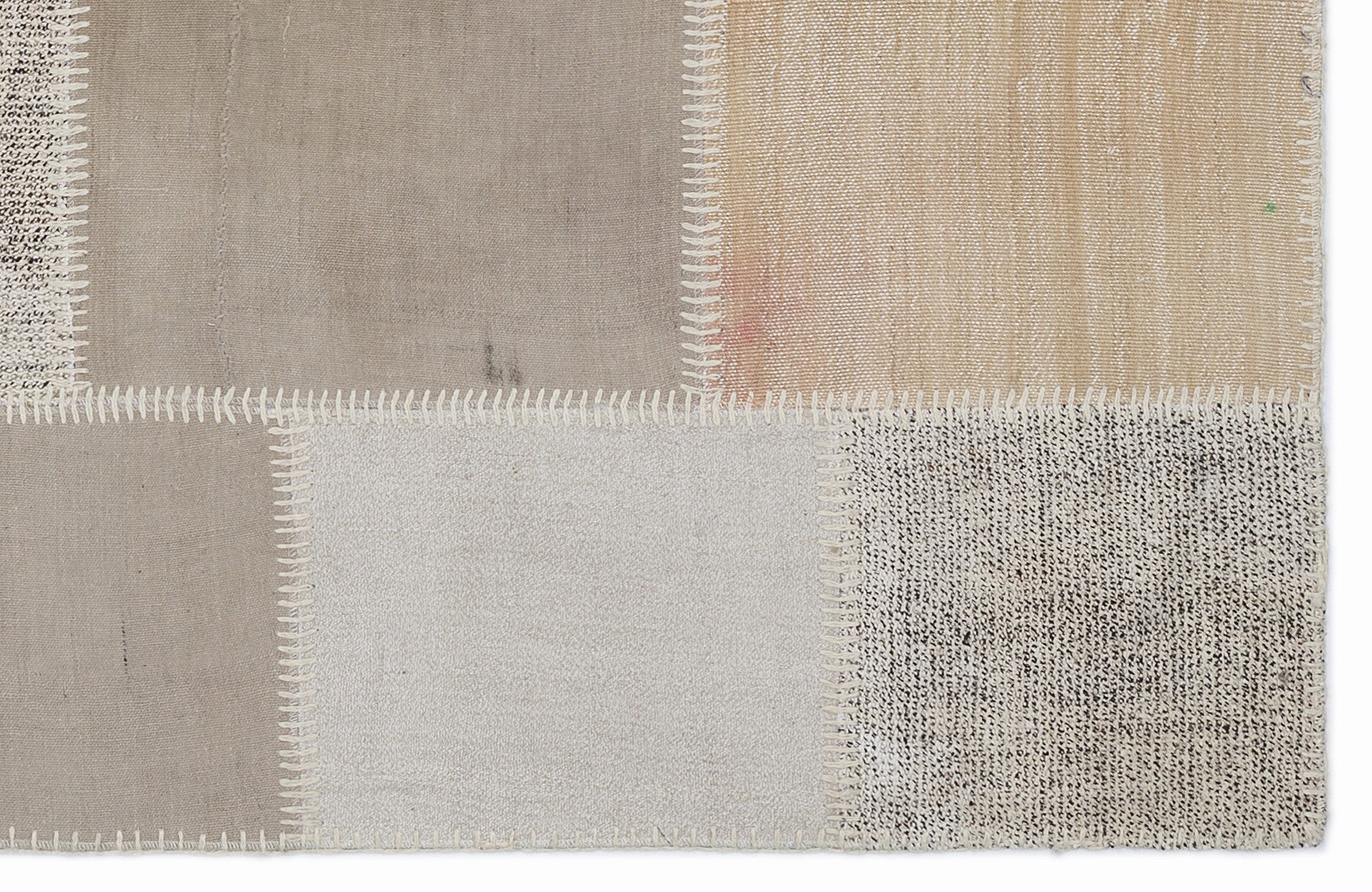 Striped Over Dyed Kilim Patchwork Unique Rug 3'11'' x 5'11'' ft 120 x 180 cm