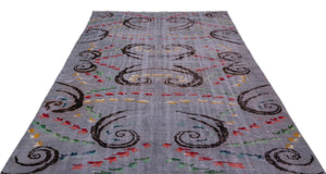 Retro Design Natural Vintage Rug 5'11'' x 10'1'' ft 180 x 307 cm