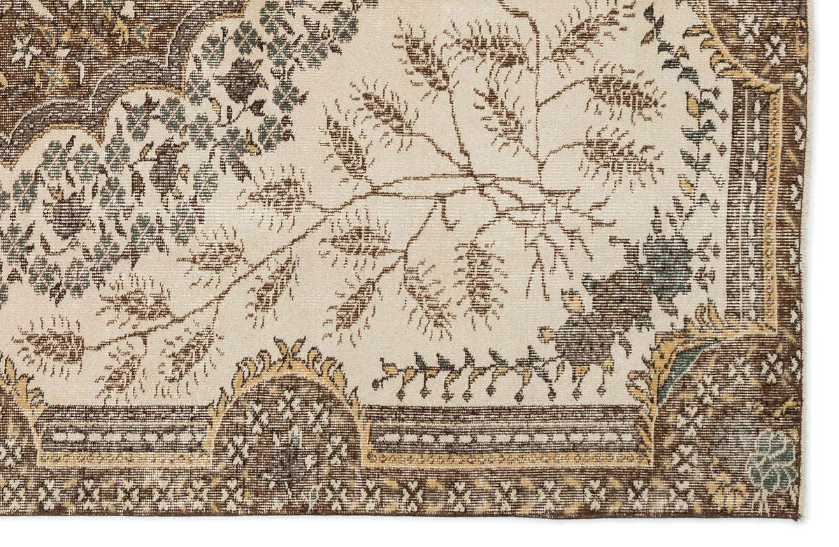 Naturel Over Dyed Vintage Rug 5&#39;6&#39;&#39; x 8&#39;7&#39;&#39; ft 167 x 262 cm