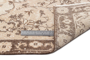 Beige Over Dyed Vintage Rug 6'3'' x 10'1'' ft 191 x 307 cm