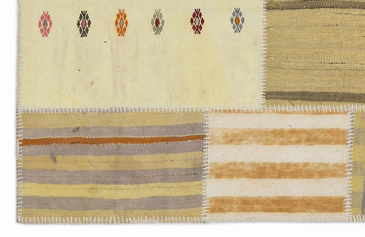 Mixed Over Dyed Kilim Patchwork Unique Rug 3&#39;11&#39;&#39; x 5&#39;11&#39;&#39; ft 120 x 180 cm