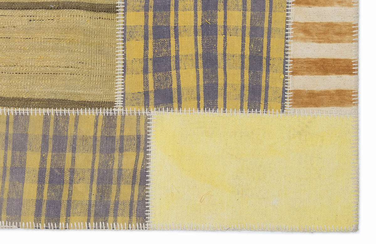 Mixed Over Dyed Kilim Patchwork Unique Rug 3&#39;11&#39;&#39; x 5&#39;11&#39;&#39; ft 120 x 180 cm