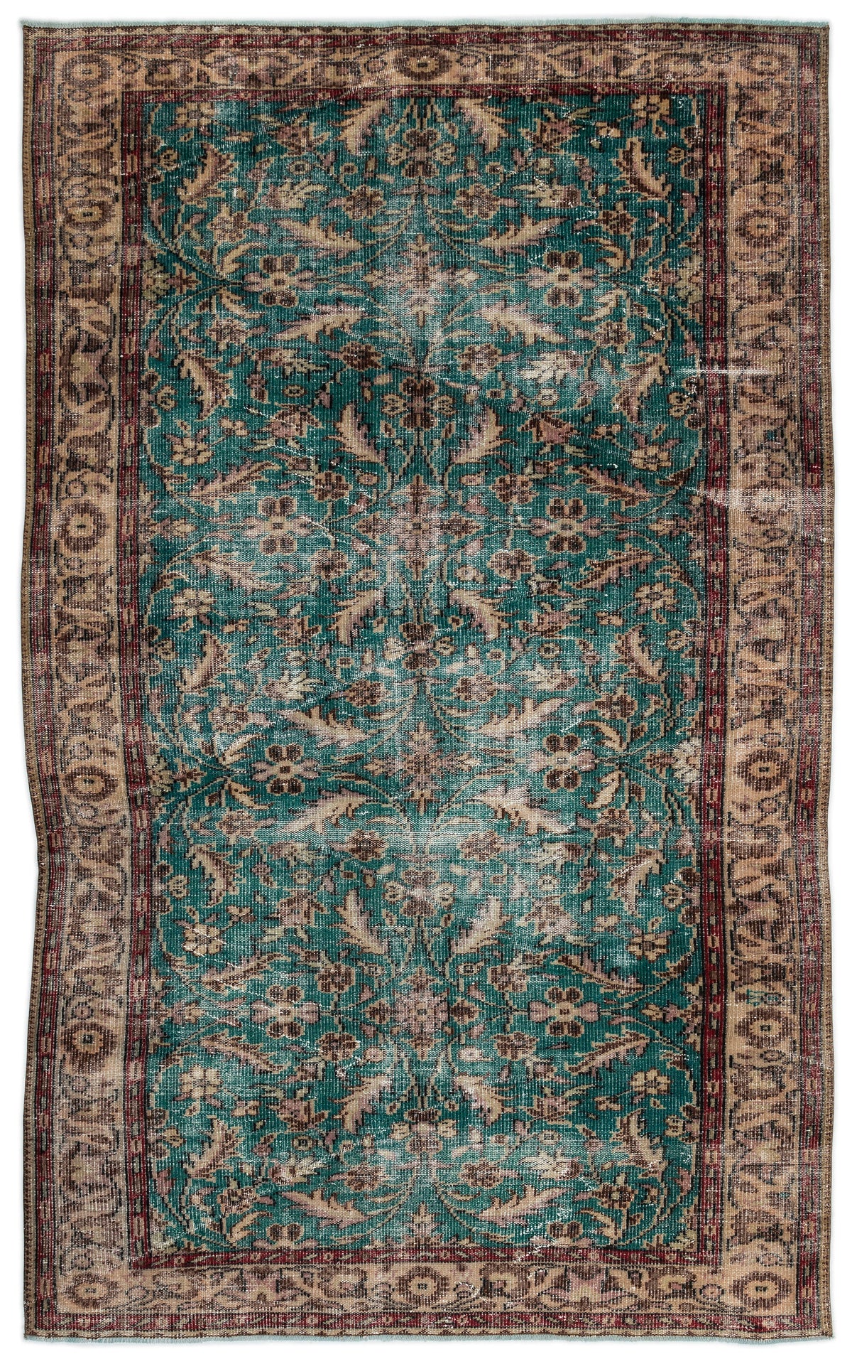 Naturel Over Dyed Vintage Rug 5&#39;9&#39;&#39; x 9&#39;5&#39;&#39; ft 175 x 286 cm