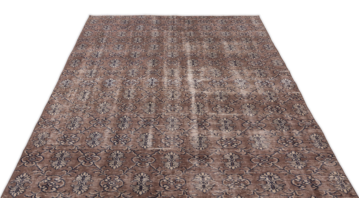 Naturel Over Dyed Vintage Rug 5&#39;7&#39;&#39; x 8&#39;6&#39;&#39; ft 169 x 258 cm