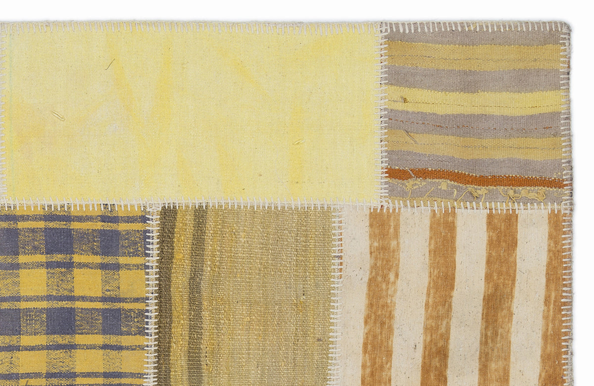 Mixed Over Dyed Kilim Patchwork Unique Rug 3&#39;11&#39;&#39; x 5&#39;11&#39;&#39; ft 120 x 180 cm