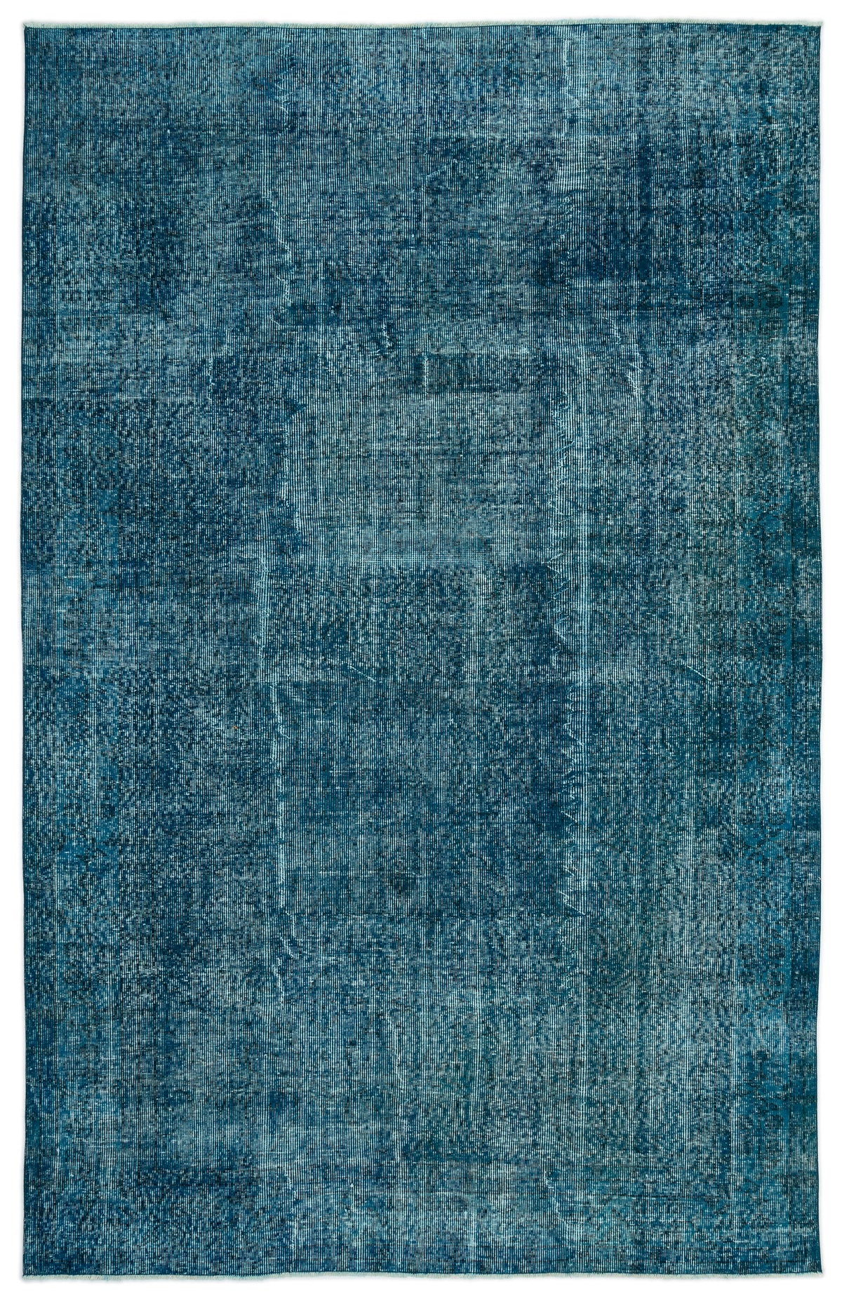 Turquoise  Over Dyed Vintage Rug 6&#39;5&#39;&#39; x 10&#39;0&#39;&#39; ft 196 x 306 cm