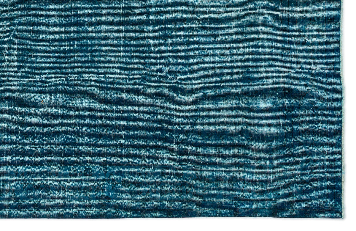 Turquoise  Over Dyed Vintage Rug 6&#39;5&#39;&#39; x 10&#39;0&#39;&#39; ft 196 x 306 cm
