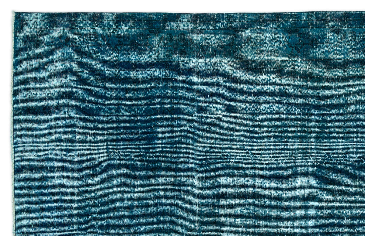 Turquoise  Over Dyed Vintage Rug 6&#39;5&#39;&#39; x 10&#39;0&#39;&#39; ft 196 x 306 cm