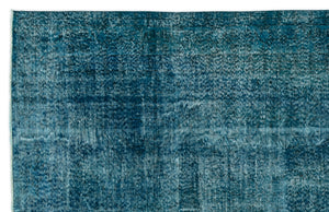 Turquoise  Over Dyed Vintage Rug 6'5'' x 10'0'' ft 196 x 306 cm
