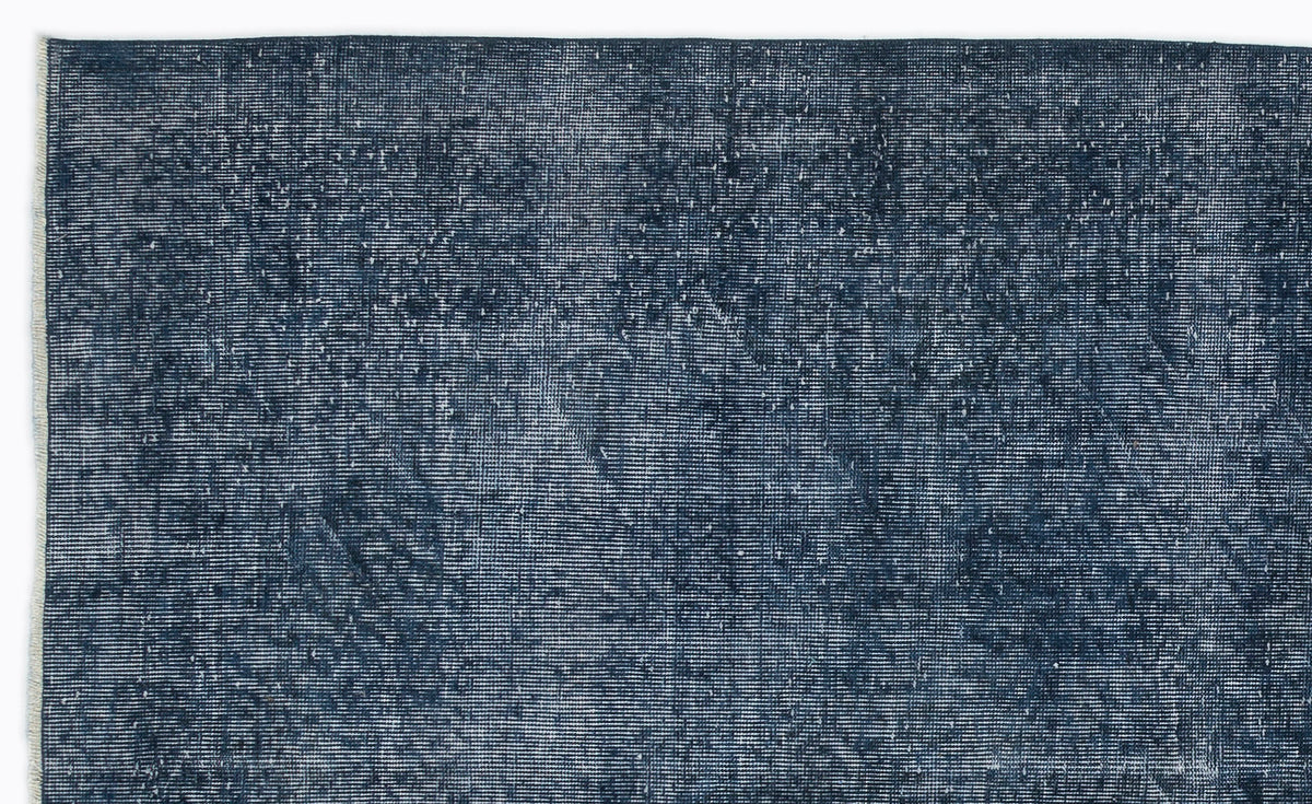 Turquoise  Over Dyed Vintage Rug 5&#39;3&#39;&#39; x 8&#39;10&#39;&#39; ft 161 x 270 cm