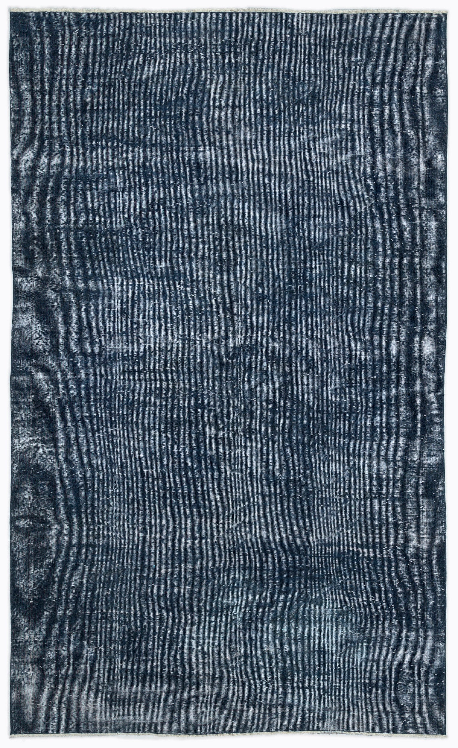 Turquoise  Over Dyed Vintage Rug 5'3'' x 8'10'' ft 161 x 270 cm
