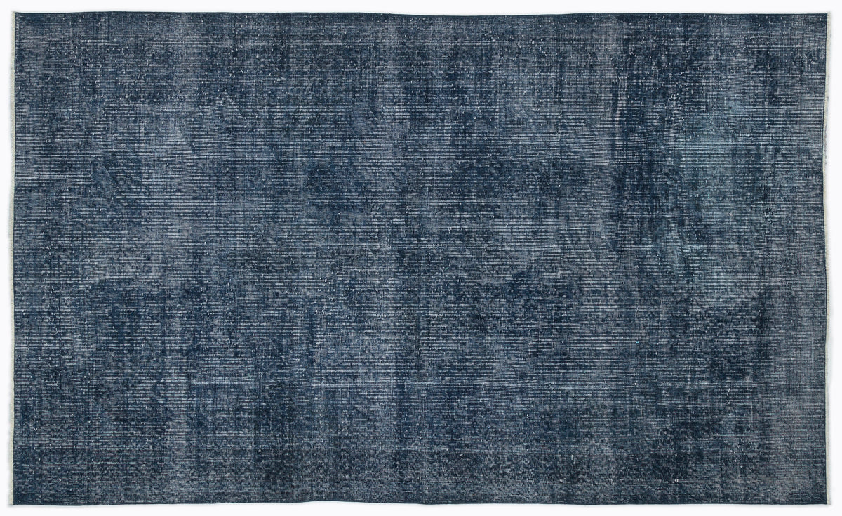 Turquoise  Over Dyed Vintage Rug 5&#39;3&#39;&#39; x 8&#39;10&#39;&#39; ft 161 x 270 cm
